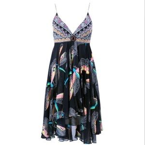 MATTHEW WILLIAMSON Y2K Silk Chiffon Dragonfly Print Dress UK 10/ US 6